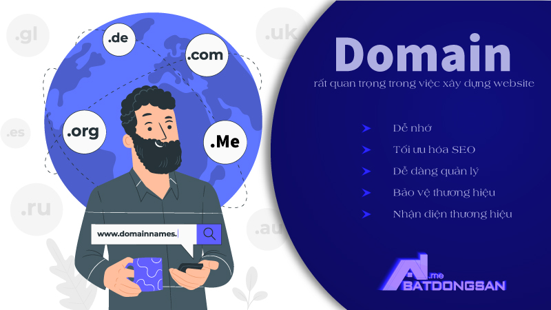 Domain rất quan trọng trong việc xây dựng website